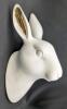 Stellar Ceramic Rabbit Head Wall-Mount, 13.5" Long, No Chips or Cracks, Some Marks & Scuffs