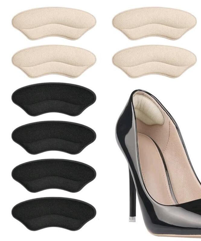 8 New Cushioned Heel Grips Pads / Heel Protectors / Improves Shoe Fit, Prevent Heel Slippage and Blistering, (4 Pairs, Microfiber)