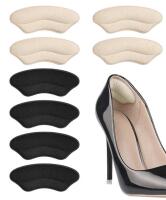 8 New Cushioned Heel Grips Pads / Heel Protectors / Improves Shoe Fit, Prevent Heel Slippage and Blistering, (4 Pairs, Microfiber)