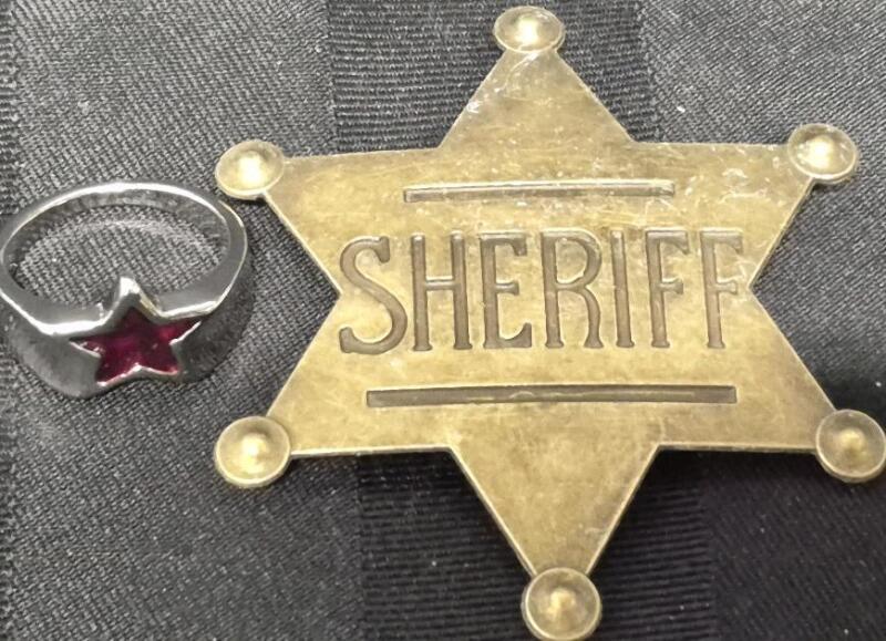 New Sheriff Pin & Sz 7 Ring Star