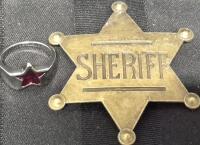 New Sheriff Pin & Sz 7 Ring Star