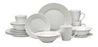 New CANVAS Caleb Porcelain Dinnerware Set, White, Serves 8, 32-piece - Retails for $124.99