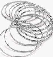 12 New Metal Boho Bangle Bracelets