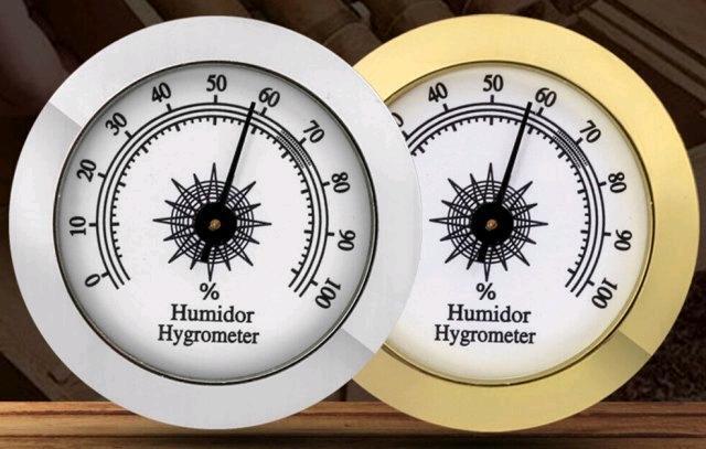 New 2-Piece Cigar Humidor Hygrometer Humidity Monitors, 2" Diameter