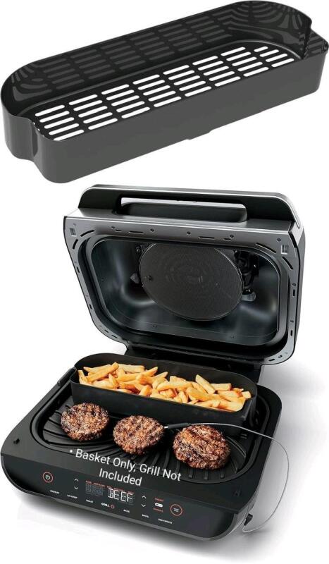 New NINJA FOODI XL Combo Crisper Basket For Ninja Foodi XL Grills, 2-Quart Capacity, Compatible with FG500 Series (FG500, FG551, BG500, BG550), Black, Retails Over $60