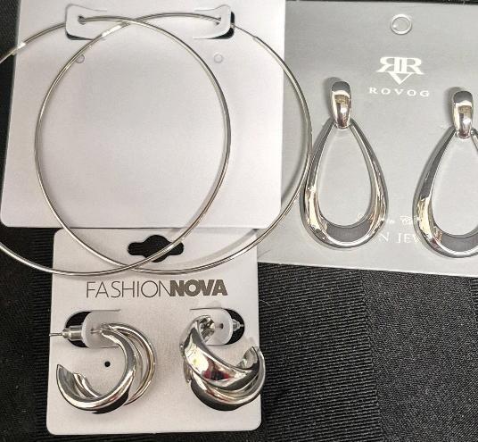 3 New Fashionable Earrings - Hoops 2.5"