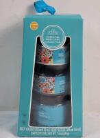 New - Studio Selection Essential Body Care Collection . Includes Body Cream , Body Scrub & Bath Crystals . Expire Date 04 / 09 / 2027