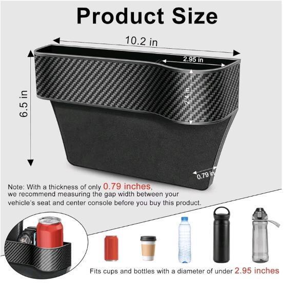 New Car Seat Gap Filler Organizer with Cup Holder
