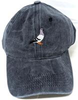 New O/S Adult Embroidered Pigeon Denim Ball Cap, For Fans Of Our Feral Feathered Friends!