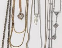 8 Vintage to Modern Chains & Necklaces, Includes Signed D'ORLEN With Tag, Up To 30" Long