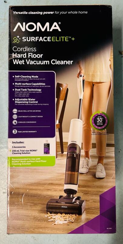 As-New NOMA Surface Elite + Cordless Hard Floor Wet Vacuum Cleaner - Retails for $299.99