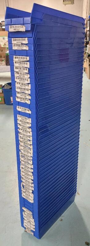 Fifty (50) 6.5"&times;4"&times;18" Storage Bins .