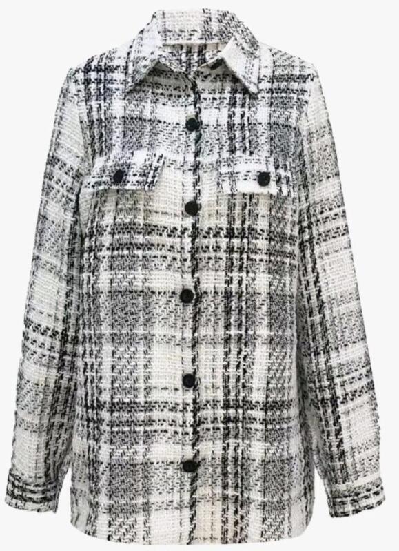 New sz Large Women's Arssm Plaid Shirt Jacket - Shacket