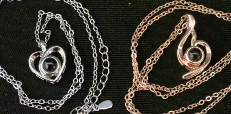 2 New Pendant Necklaces - Stones - 18" Long
