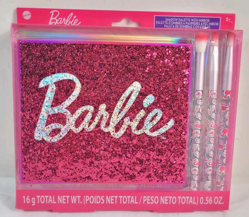 New Barbie Teen Eyeshadow Palette w/Mirror and Application Brushes.