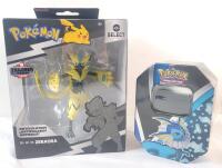 New - Pok&eacute;mon Trainer Team Series 8 ZERAORA 5 &frac34;" Action Figure - Sealed & Pok&eacute;mon TCG Tin (empty)