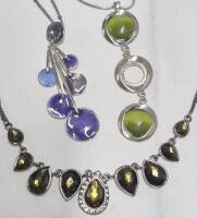 3 Colourful Fun Pendant Necklaces