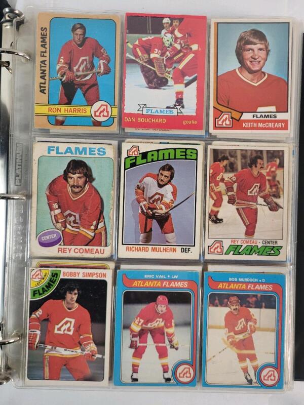1972 - 2024 Atlanta Flames / Calgary Flames NHL Hockey Trading Card Singles , 207 Trading Cards