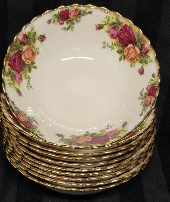 10 Vintage Royal Albert Old Country Roses Bowls