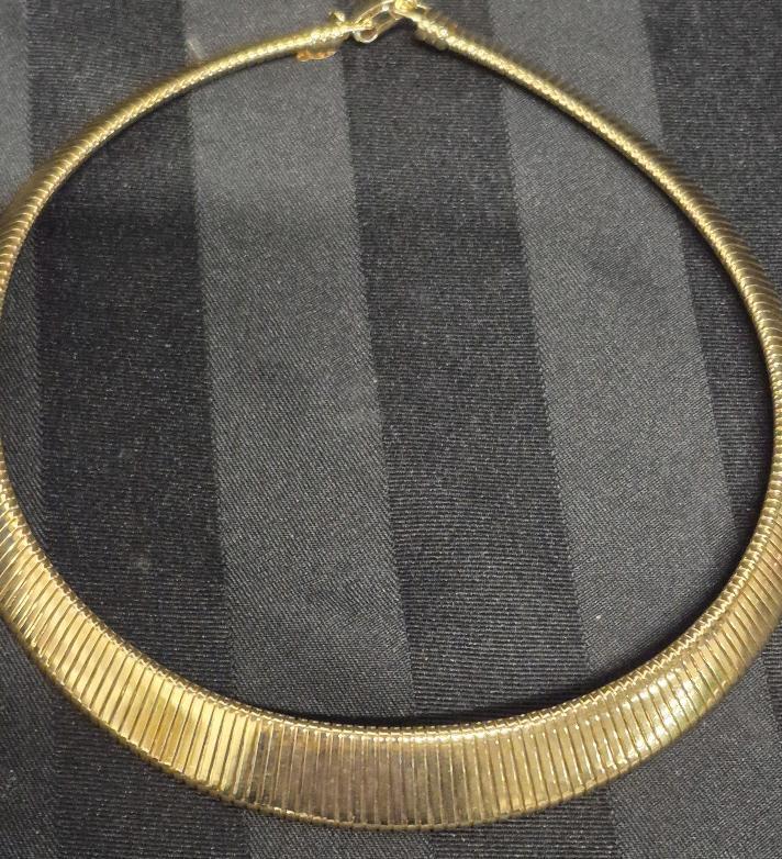 Vintage Park Lane 18" Long Omega Snake Serpentine Choker Collar Necklace