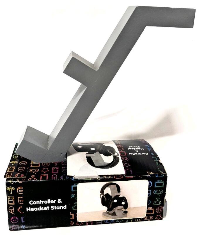 New Wooden Game Controller & Headset Stand, 9.75" Tall