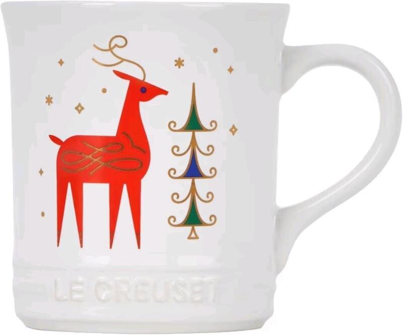 Wow! New LE CREUSET Stoneware Noel Collection: Reindeer Stag Mug, 400ml, Retails $71!!