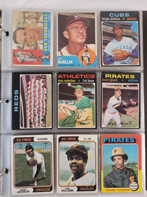 1960, 1963 & 1971-1992 Topps MLB Baseball Trading Card Singles. 108 Trading Cards