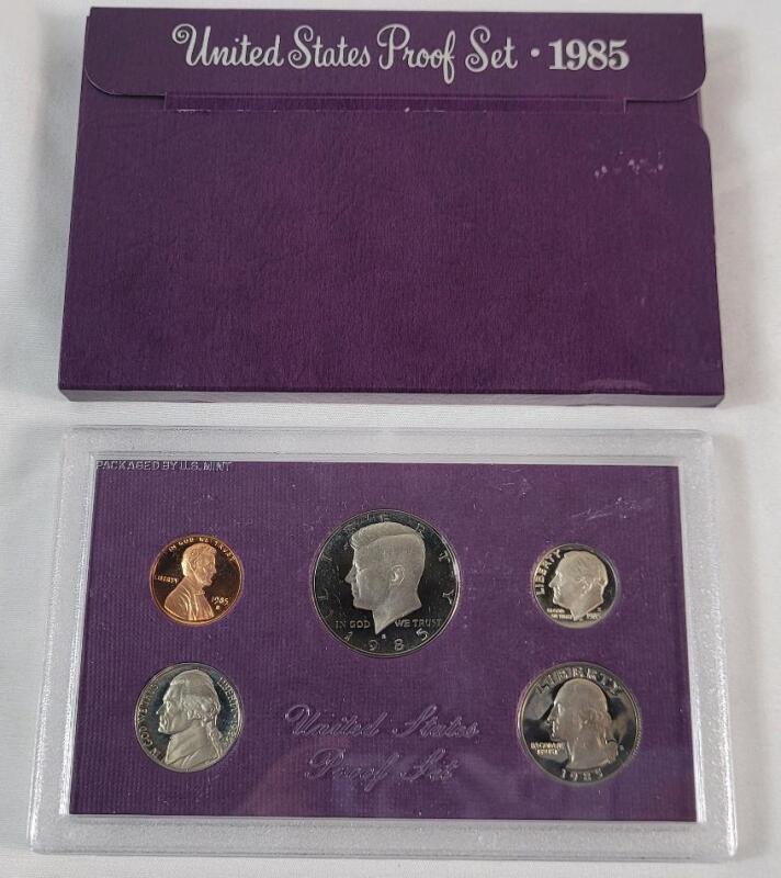 1985 USA Proof Coin Set in Case , Uncirculated