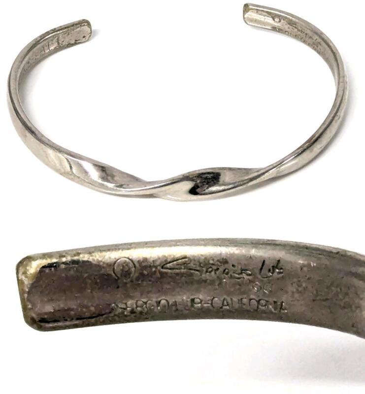 Signed Vintage SERGIO LUB Vintage Twist Detail Cuff Bracelet