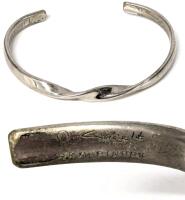 Signed Vintage SERGIO LUB Vintage Twist Detail Cuff Bracelet