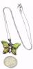 Lovely Glacier Pearle Butterfly Pendant on Dainty 18" Long Stamped 925 Sterling Silver Chain - 2