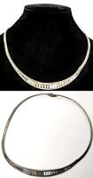 Vintage Stamped 925 Italy Gorgeous Collier Necklace, Box Clasp With Safety Latch, 15" Long