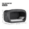 New ANC POP Bed Tent Full Bed Canopy Portable Dream Tent for Adult Indoor Sleeping Tents with 2 Doors Breathable Private Space Tents, Black - 2