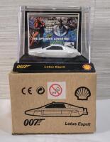 James Bond 007 Lotus Esprit from " The Spy Who Loved Me " Movie - 1/64 Diecast Model Car & Original Box . 2008 Shell Gas European Release .
