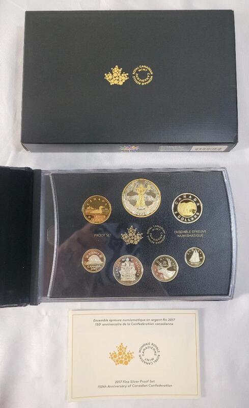 2017 Canadian Pure Silver Proof 7-Coin Set - 150th Anniversary of Canadian Confederation . See Description