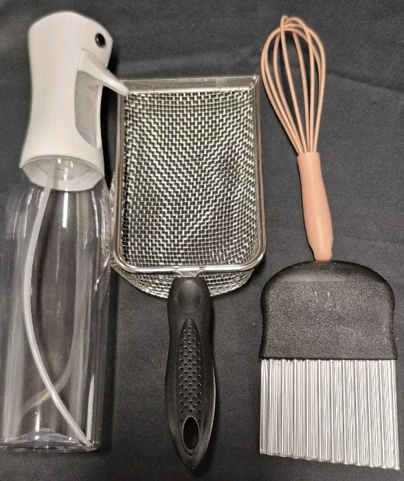 4 New Great Kitchen Products - Mister Bottle, Strainer, Whisk & Chopper