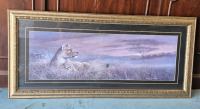 Large Framed Print Lioness with Cub by Ruane Manning 44 by 20"