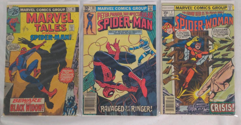 Marvel Tales Staring Spiderman, Peter Parker, The Spectacular Spiderman #58, The Spider Woman #7