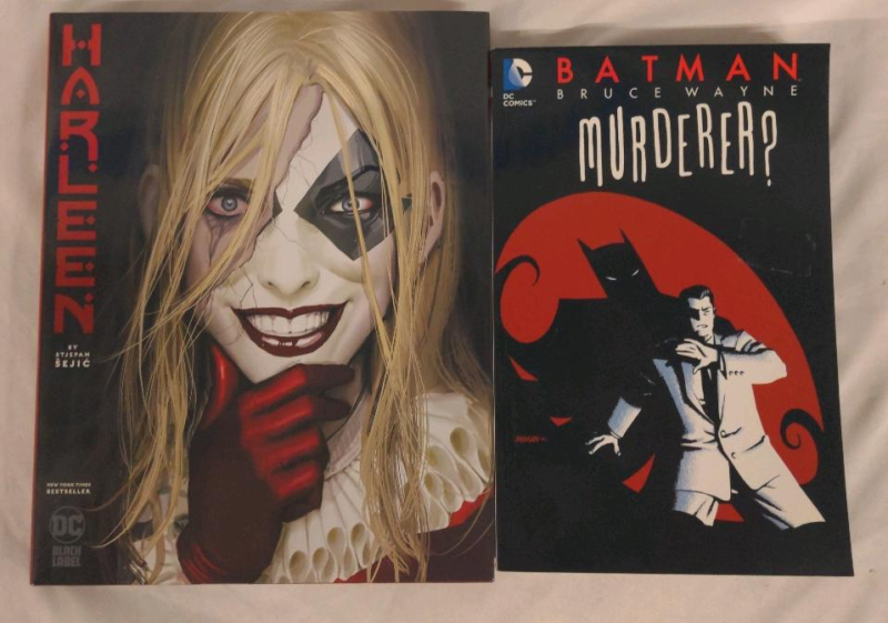 DC Comics Black Label Harleen Hardcover and Batman Bruce Wayne Murderer? Trade Paperback