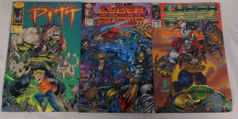 Image Comics Pitt #2, Cyberforce #2, #3