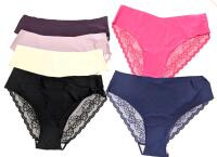 6 New Pairs Size XL Women's Invisible No-Show Rose Lace Detail Underwear