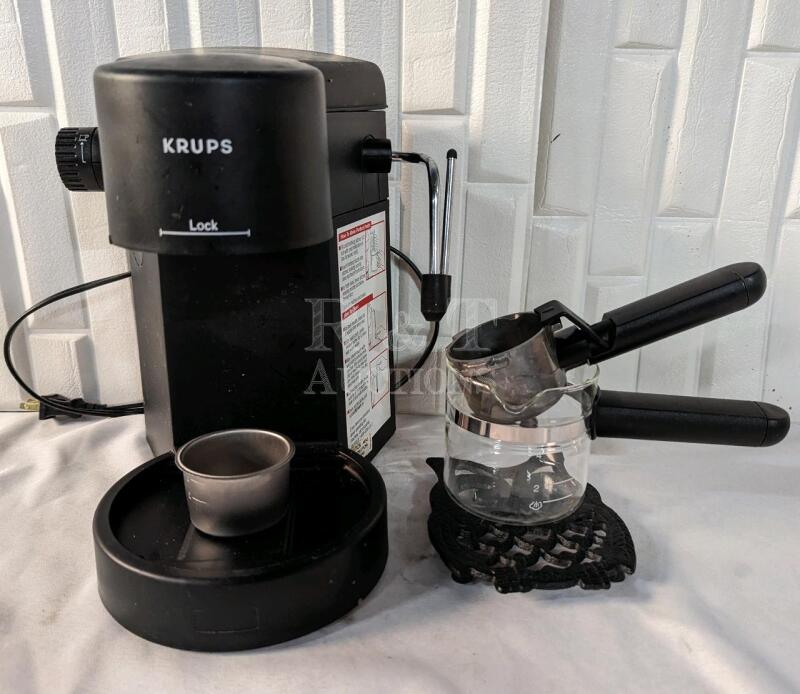 Krups - Type 872 Expresso Machine with Metal Owl Cooling Pad.