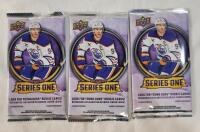 2025-26 Upper Deck NHL Hockey Sealed Trading Card Wax Packs , Three (3) Sealed Wax Packs
