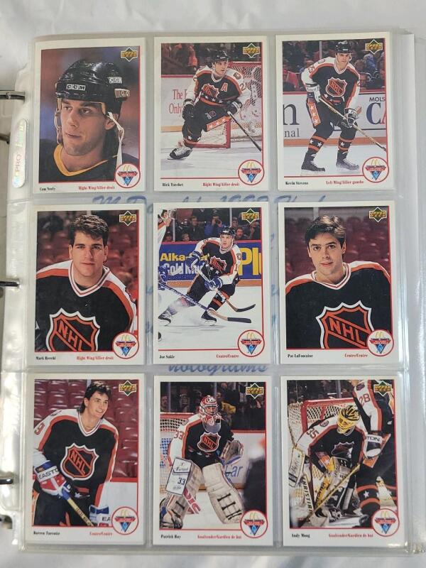 1991 - 2001 McDonald's NHL Hockey Trading Card Base Sets , Insert Sets , Die-Cut Sets , Sub-Sets , Oversize Cards . Large Binders - See Description
