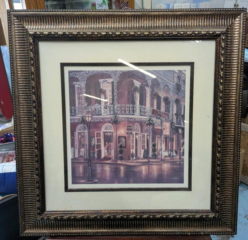 Vintage Framed Print by "B.Brown". 31.5" by 31.5" with Frame