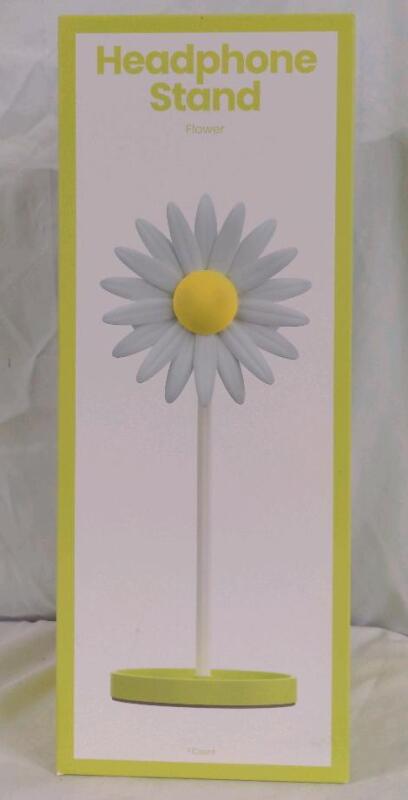 New in Box Headphone Stand w/ Flower Design, Lime/White