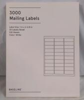 New Baseline 3000 Mailing Labels 1" x 2-5/8"
