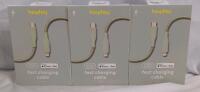3 New in Box HeyDay Lightning to USB-C Charging cables
