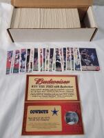 1992 Fleer NFL Football Trading Card Base Set - Complete #1 - #480 . Plus Dallas Cowboys Budweiser Super Bowl Coin