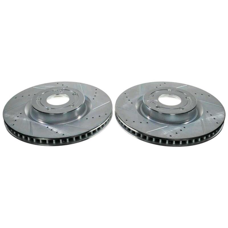 As-New POWERSTOP AR85202XL & AR85202XR - PowerStop Evolution Performance Drilled, Slotted & Plated Brake Rotor Pair, Retails $252